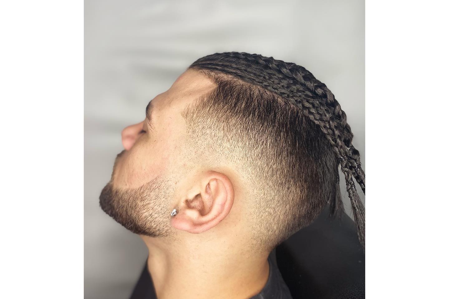 Braids with detailed side fade