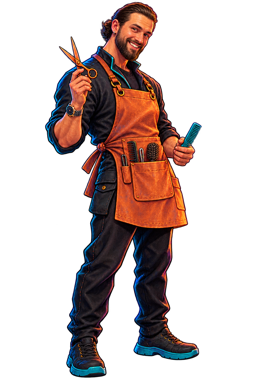 Bengu, the owner, imagined as a cosmic barber